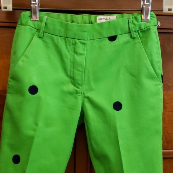 Crewcuts Green/Blue Dots Long Pants Size 8 - Picture 2 of 8
